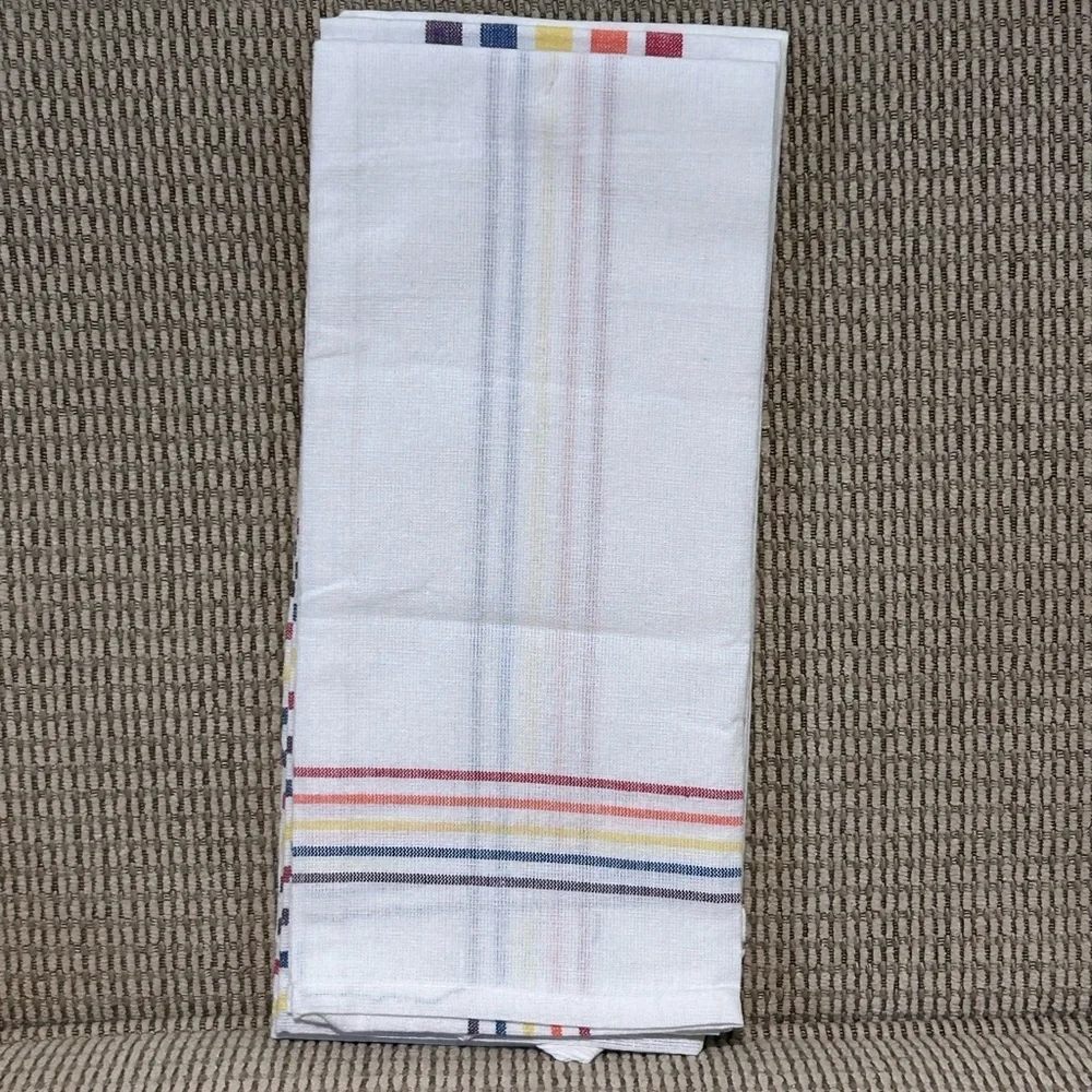Love Is Love Rainbow Striped Set Of 4 Kitchen Towels Made By Mulberry NWTS